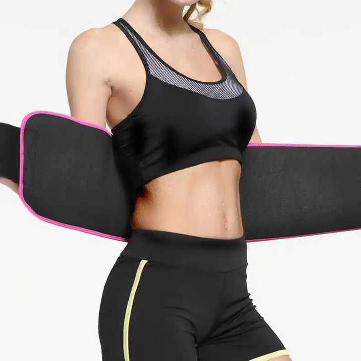 Centura de slabit, PRIMAFIT, pentru fitness, modelarea corpului, cu buzunar pentru telefon, culoarea neagra