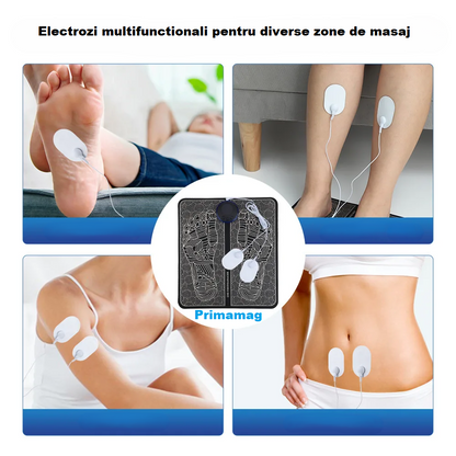 Set pentru masaj - Covoraș pentru masaj reîncărcabil + 4 electrozi + Stimulator Magnetic + Telecomandă